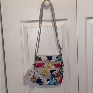 NWT floral Kipling cross body purse
